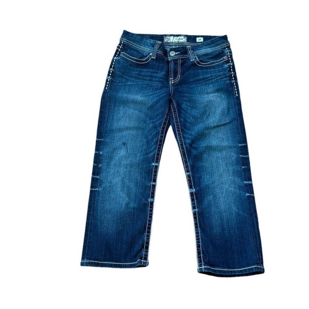 BKE Payton Cropped Jeans Women’s Size 29 Stretch Straight Leg Buckle